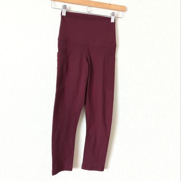 Yogalicious Lux Leggings Super High Rise Side Pockets Cropped Nude Tech XS - Picture 1 of 8